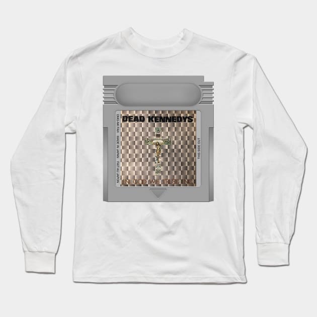 In God We Trust, Inc. Game Cartridge Long Sleeve T-Shirt by PopCarts